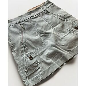 Jamie Sadock Mini Skort Green‎ Casual Utility Style Pockets Zippers